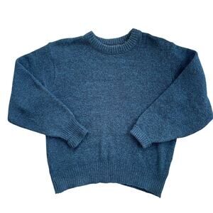 Vtg 1980s Men’s Eddie Bauer Sweater Wool Blend Blue  Speckled - Black Label Sz M